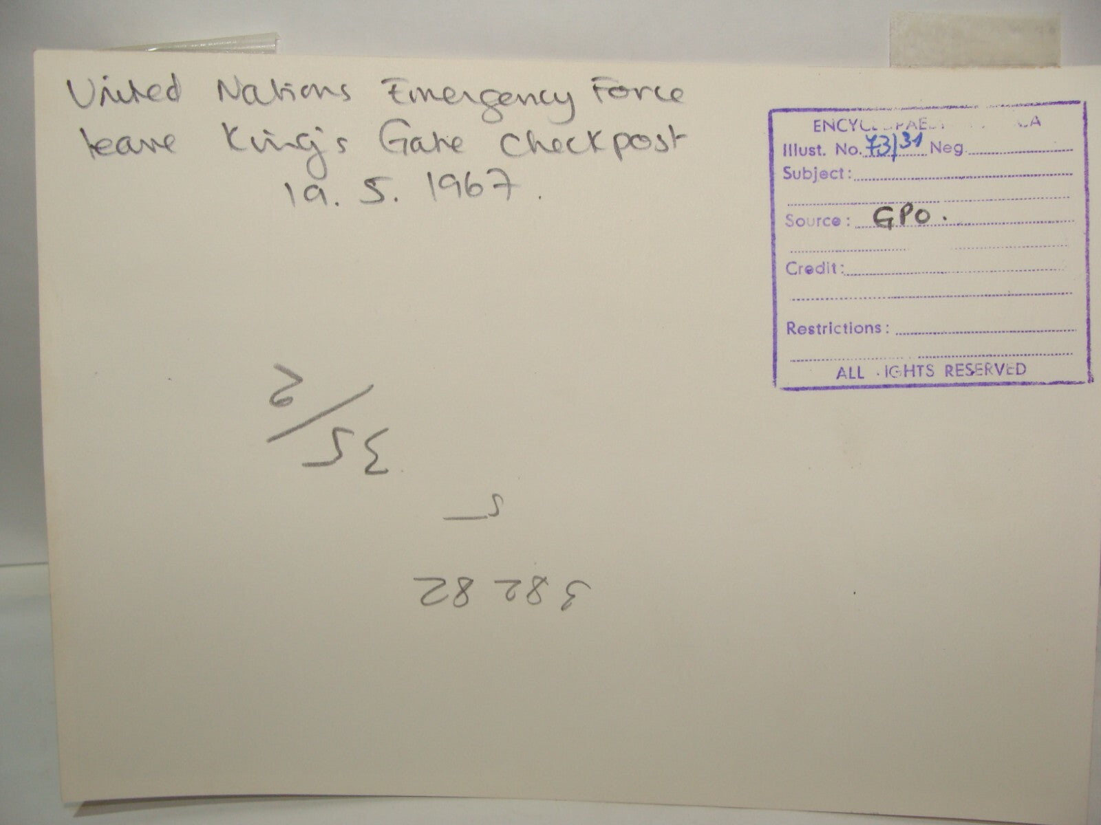 Israel Army 1967 Pre Six Day War Press Photo UN Force Leave Gaza Strip Military