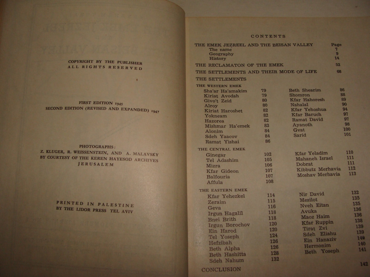 Booklet Palestine Jewish 1947 Israel Emek Jezreel Beisan Valley Photo Zionist