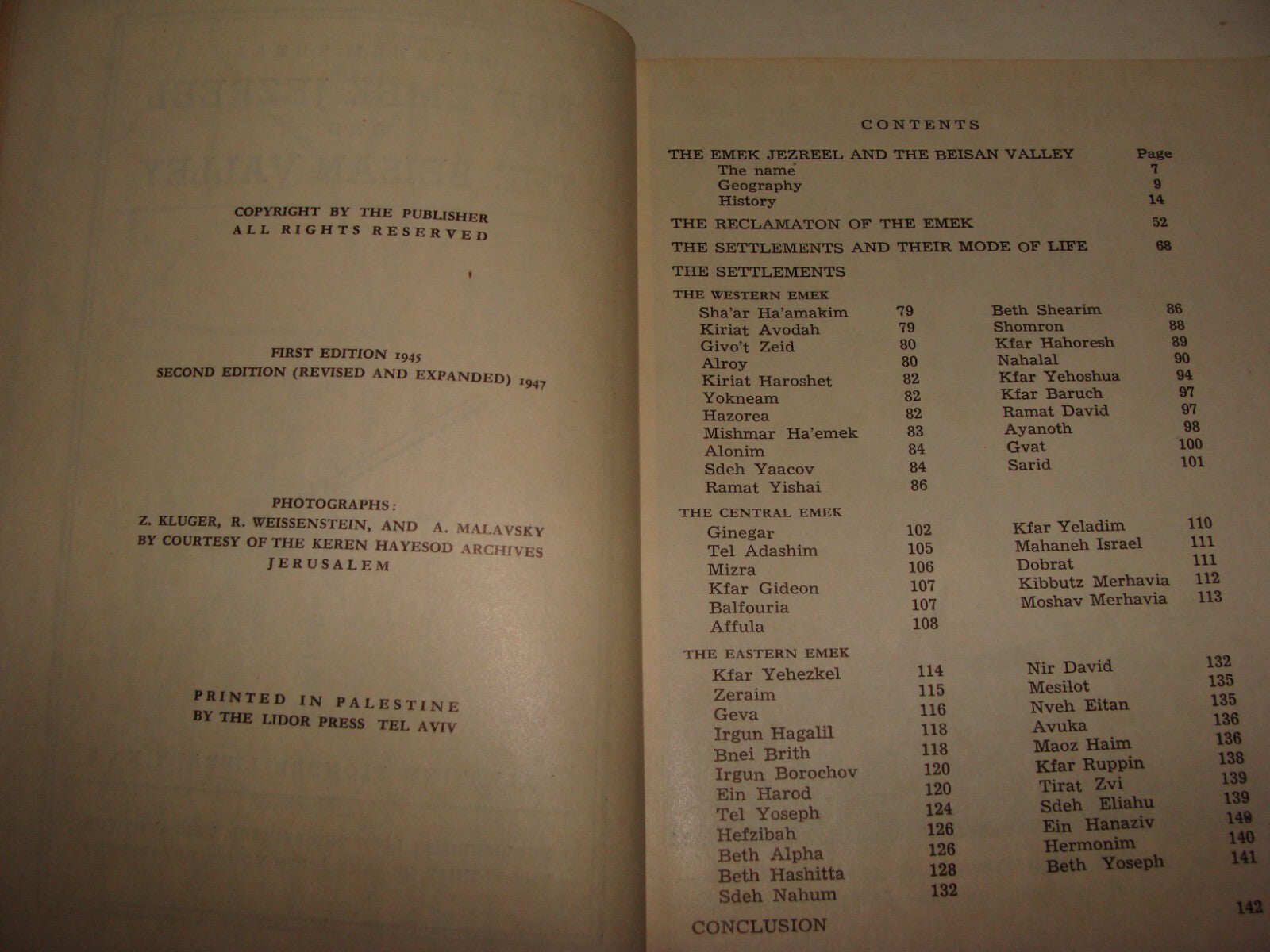 Booklet Palestine Jewish 1947 Israel Emek Jezreel Beisan Valley Photo Zionist