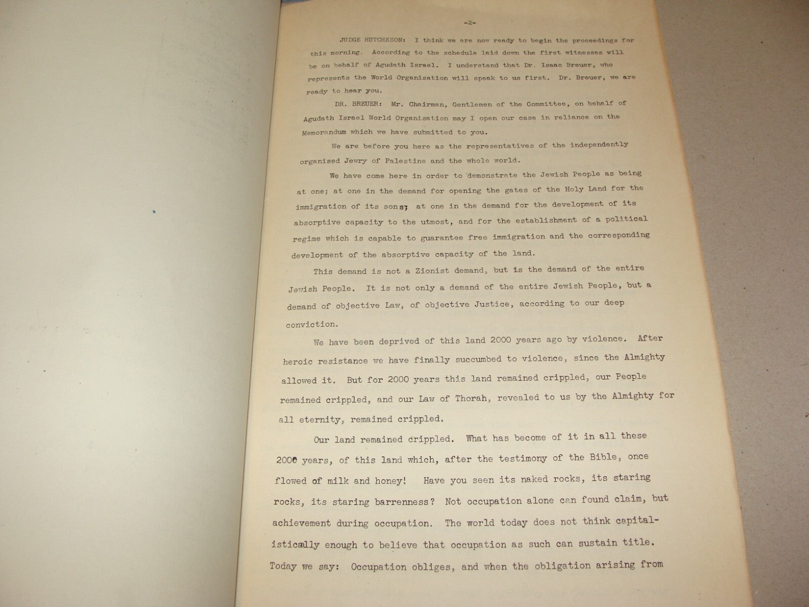 $ RARE 1946 Palestine Israel Anglo American Committee of Inquiry Public Hearings