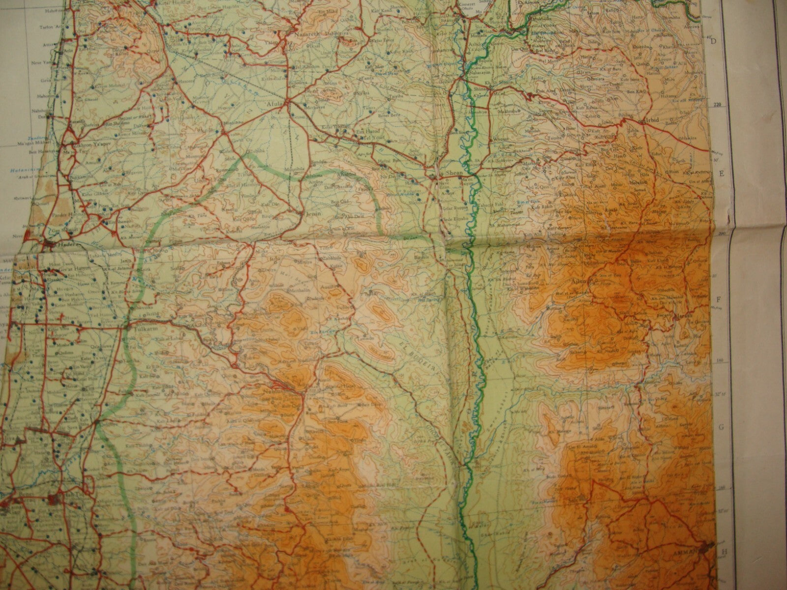 1950 ISRAEL Map Jewish National Fund Jubilee Zionist JNF KKL Land LARGE SIZE