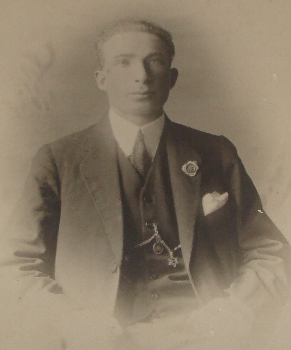 Photo Jewish Judaica 1922 Australia Geelong Cabinet x2 Zionist Yiddish Writing