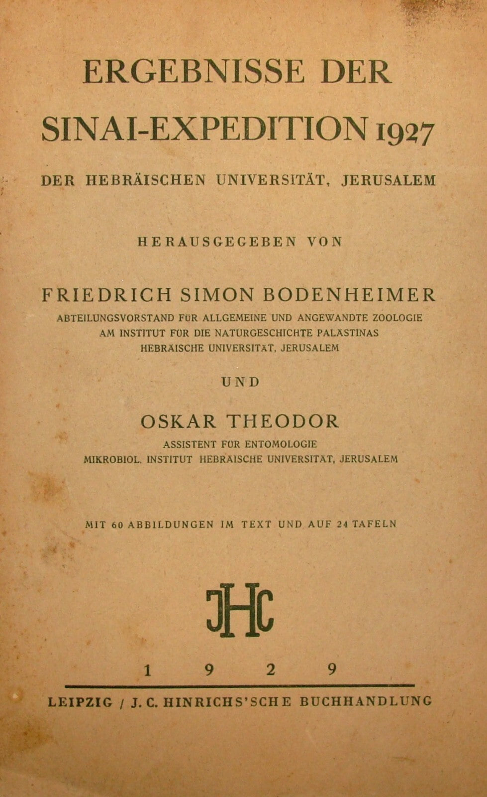Germany Book Jewish 1929 Egypt Sinai Expedition Hebrew University 1927 German