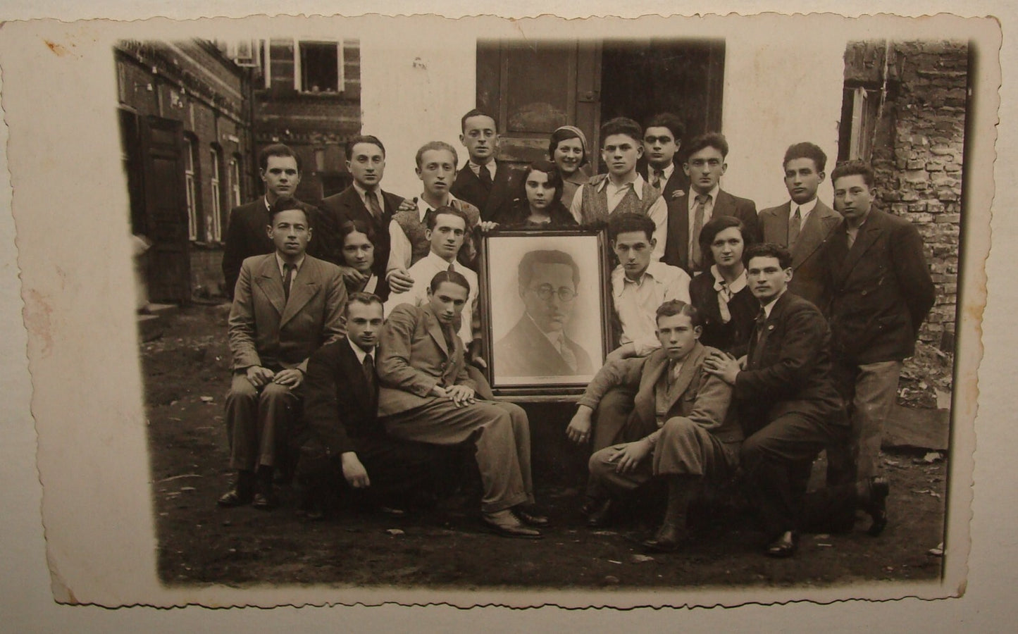 Photo Jewish Card Judaica 1930s Lithuania Kaunas Zionist KIBBUTZ ARLOSOROFF