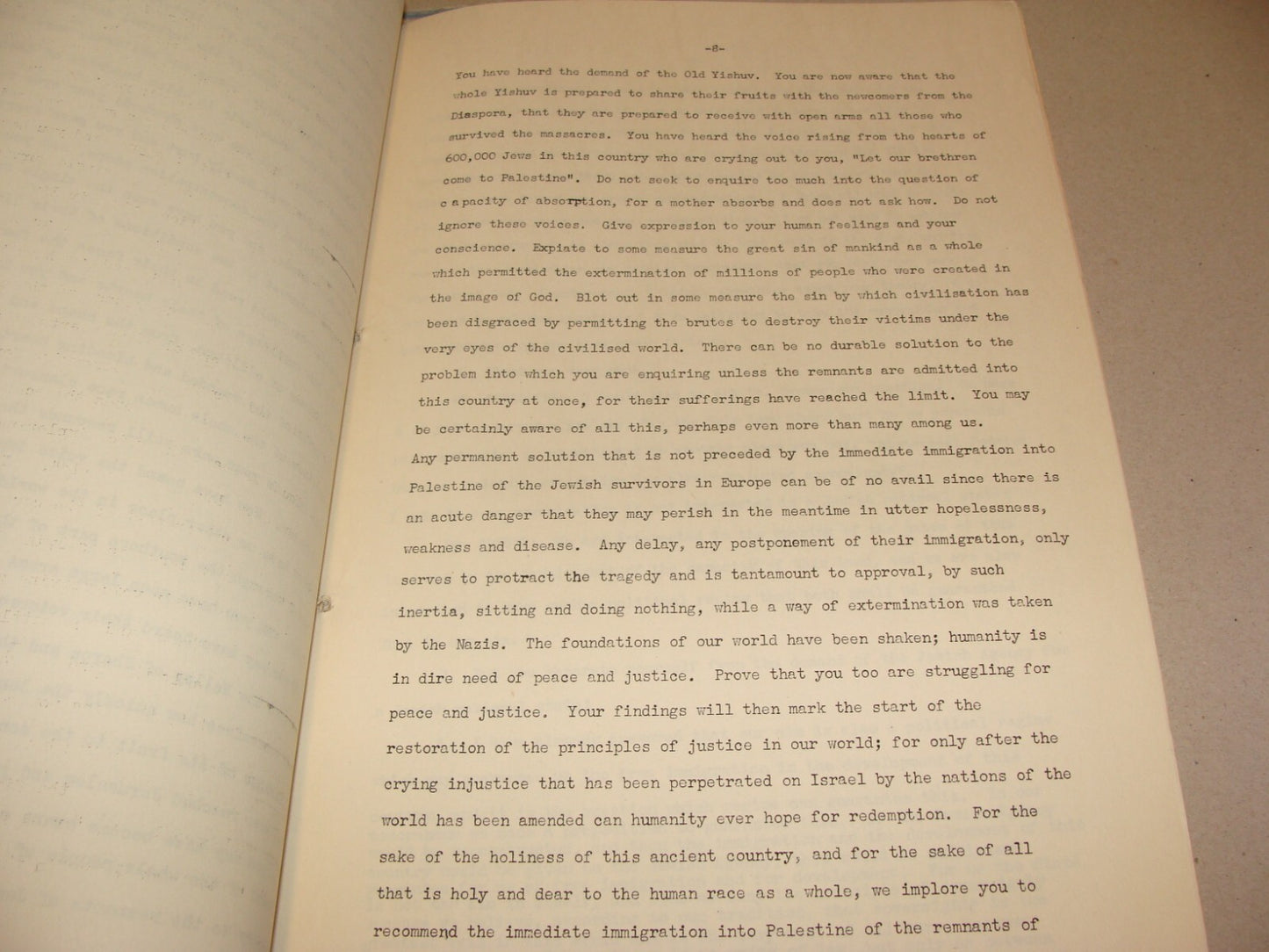 $ RARE 1946 Palestine Israel Anglo American Committee of Inquiry Public Hearings
