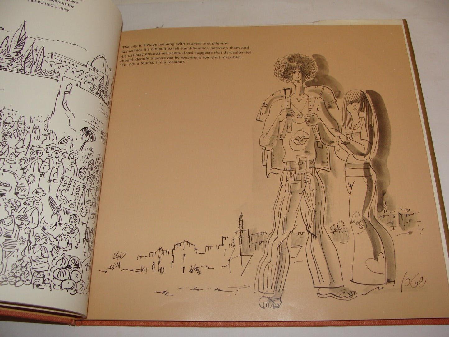 Book Jewish Yossi Stern SIGNED +2 Art Drawings Israel Israeli Artist Jerusalem