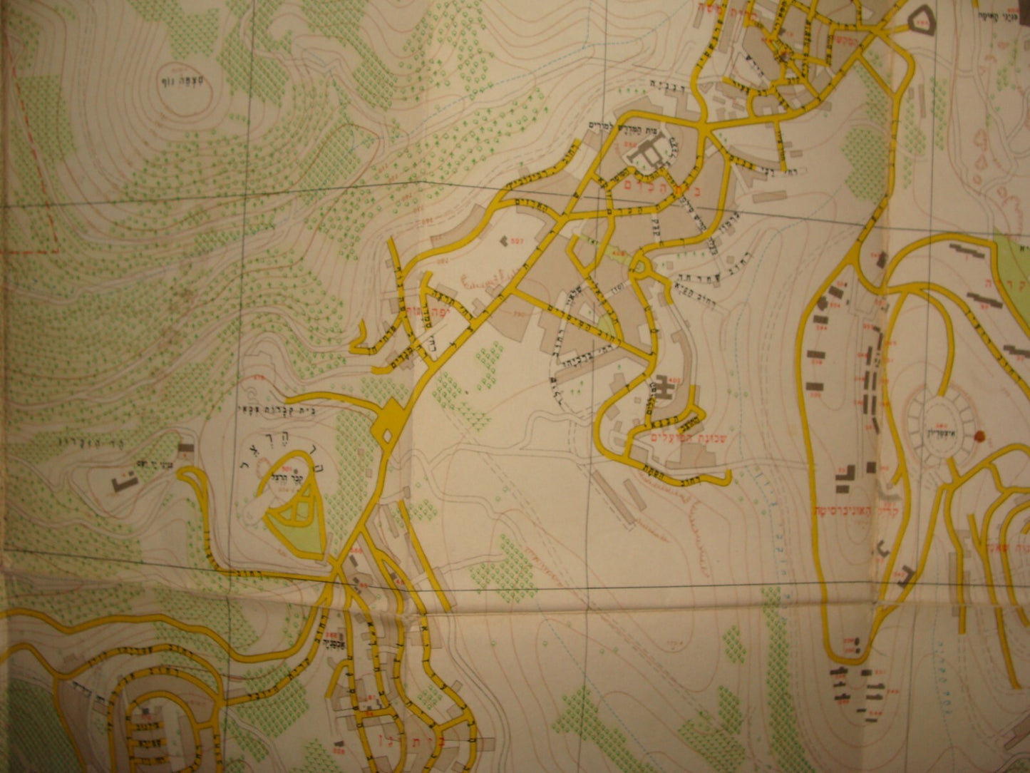Map Jewish Judaica 1963 Israel Israeli JERUSALEM Pre Six Day War LARGE 82x112 cm