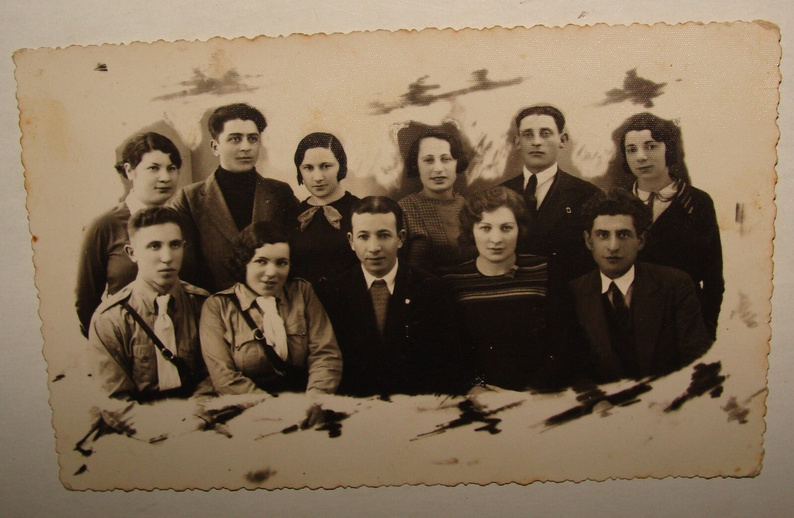 Photo Jewish Card Judaica 1934 Lithuania Mariampol Zionist KIBBUTZ MOTZKIN