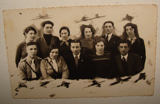 Photo Jewish Card Judaica 1934 Lithuania Mariampol Zionist KIBBUTZ MOTZKIN