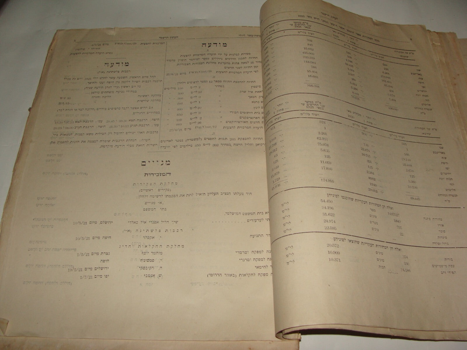 Pol Newspaper Palestine RARE British Government of Gazette 1921 ENGLISH & HEBREW