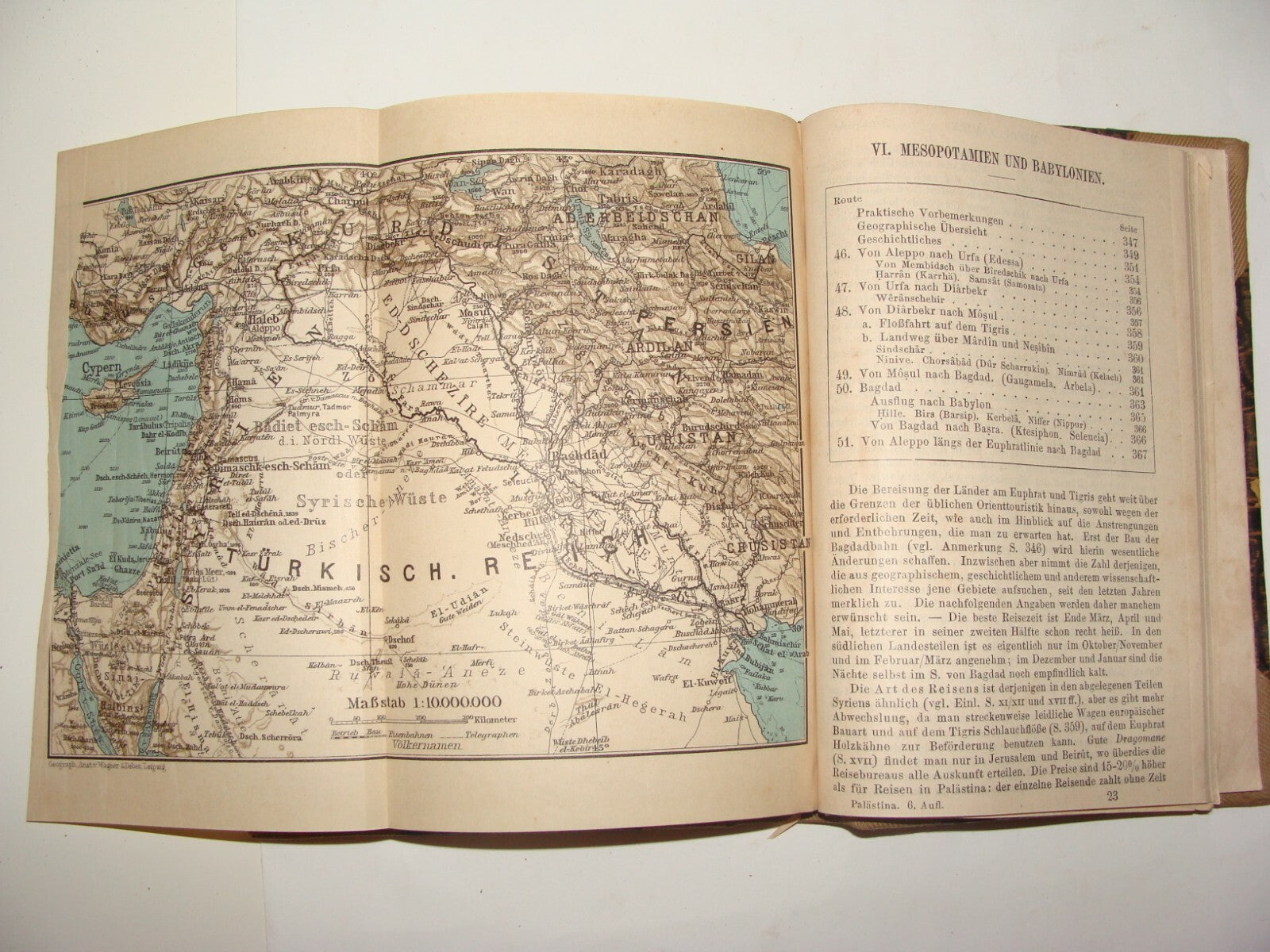 German 1904 Karl Baedeker Palastina und Syrien Palestine Syria Guide Map Travel