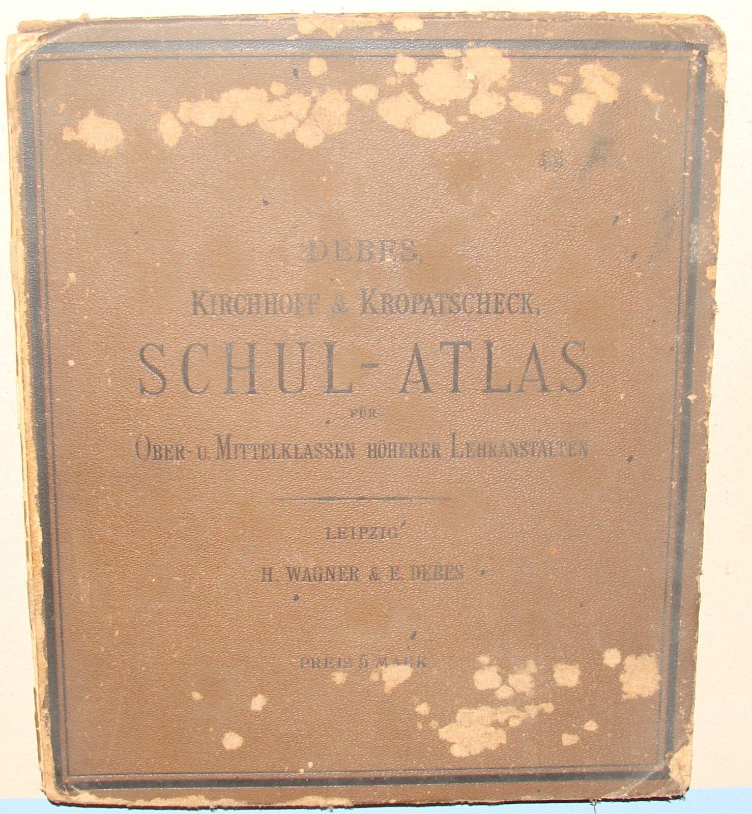 Germany 1903 German Leipzig ATLAS Map World Wide Book School