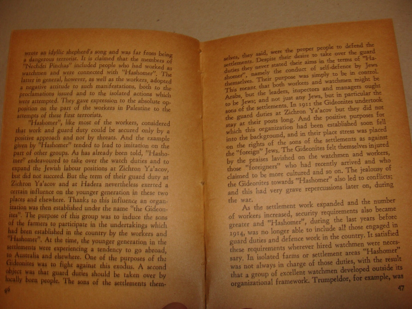 Book Jewish THE HISTORY OF SELF DEFENCE IN PALESTINE Israel GOLOMB Zionism 1940s