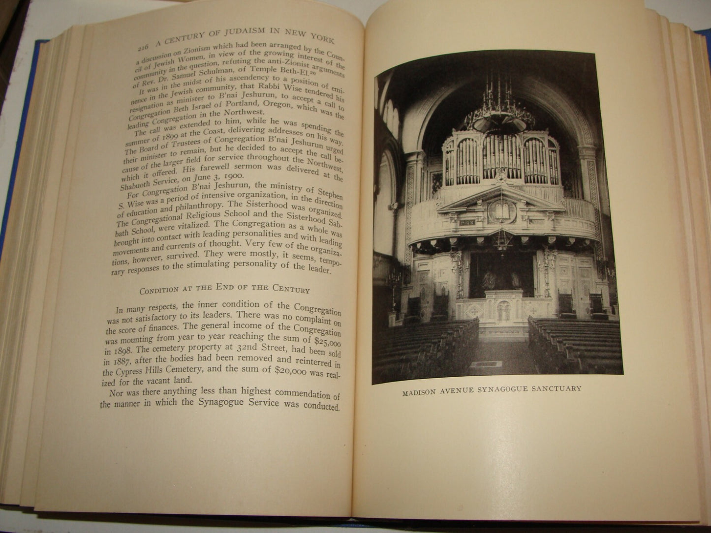 1930 Jewish A CENTURY OF JUDAISM IN NEW YORK Rabbi Israel Goldstein SIGNED 1ST
