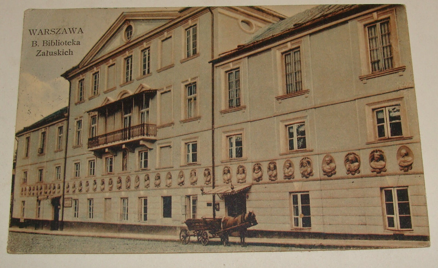 1911 Poland Warsaw Library Biblioteka Photo Postcard