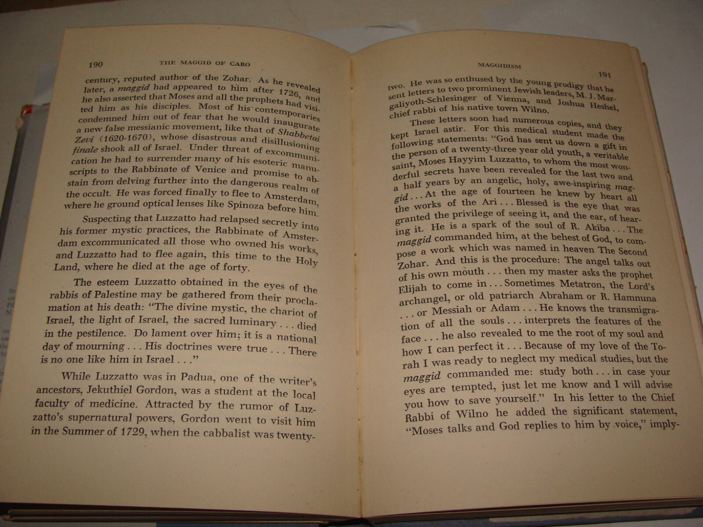 Book Jewish Judaica 1949 Rabbi JOSEPH CARO MAGGID Kabbalah By HIRSCH LEIB GORDON