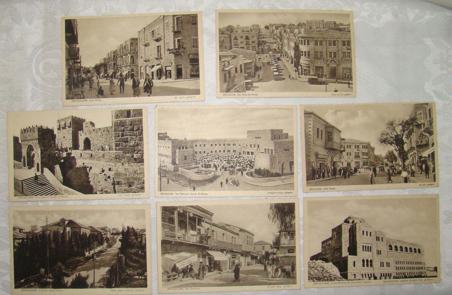 Photo Palestine Card RARE Jewish Judaica Israel Eliahu Bros Postcard Jerusalem