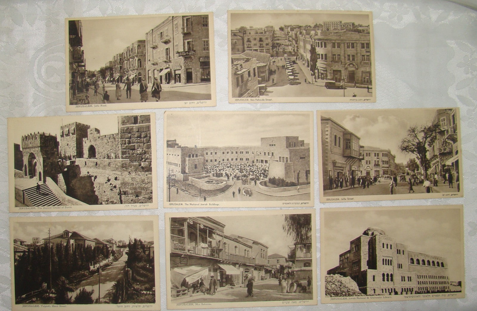 Photo Palestine Card RARE Jewish Judaica Israel Eliahu Bros Postcard Jerusalem