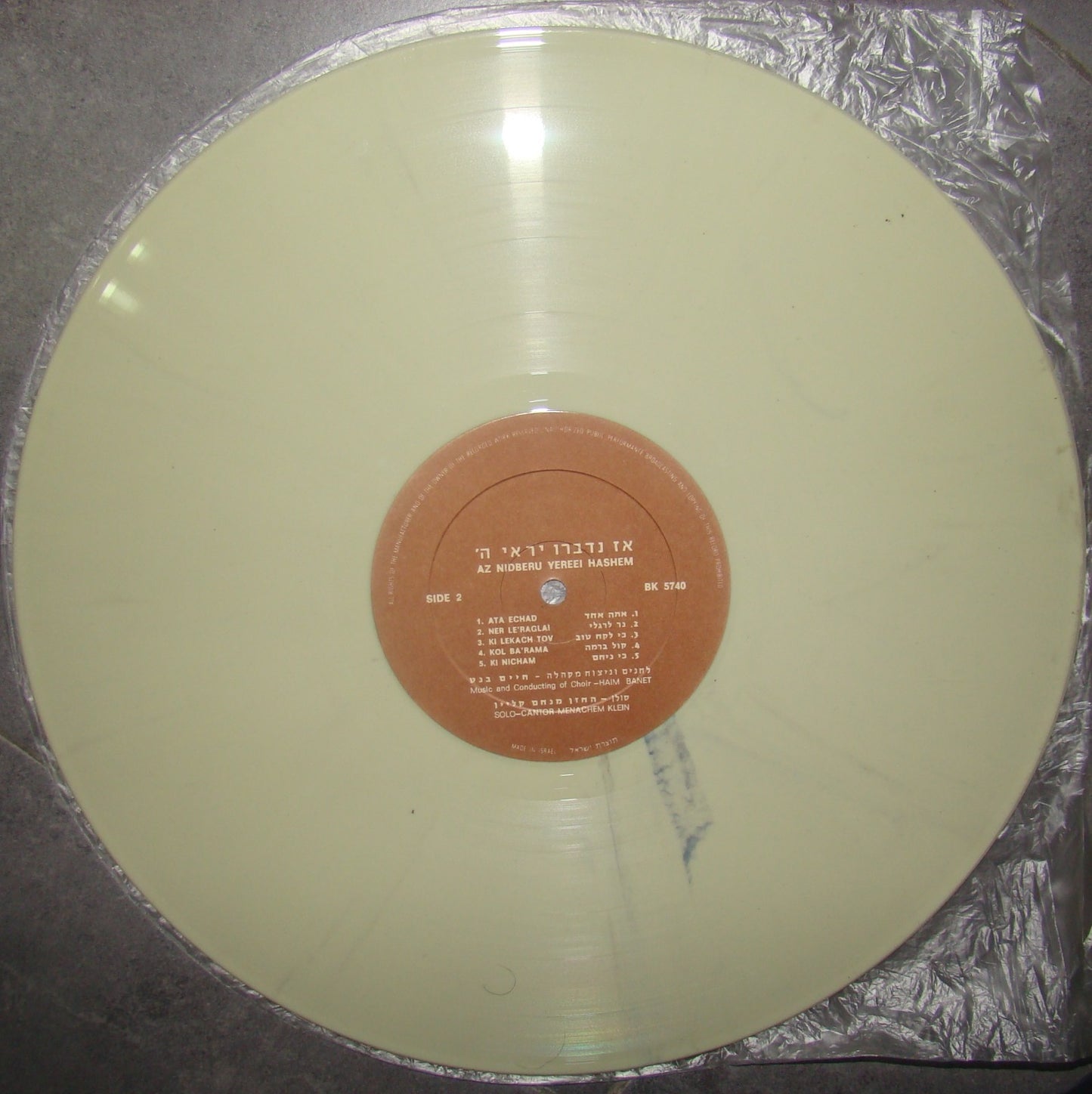 Jewish Judaica LP Agudat Israel Youth Rabbi Cantor Chassidic Music COLORED 1980