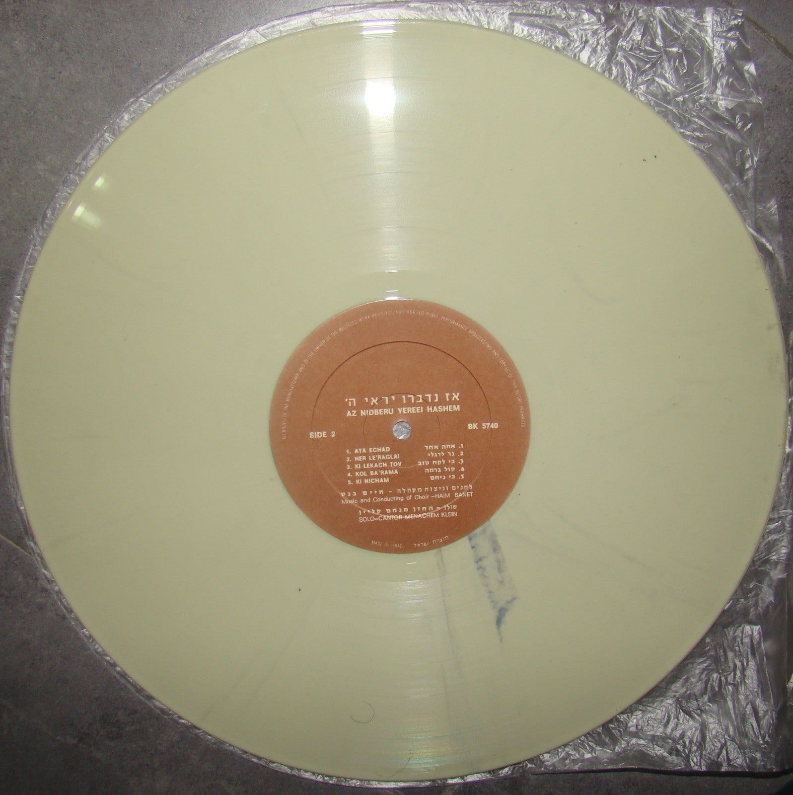 Jewish Judaica LP Agudat Israel Youth Rabbi Cantor Chassidic Music COLORED 1980