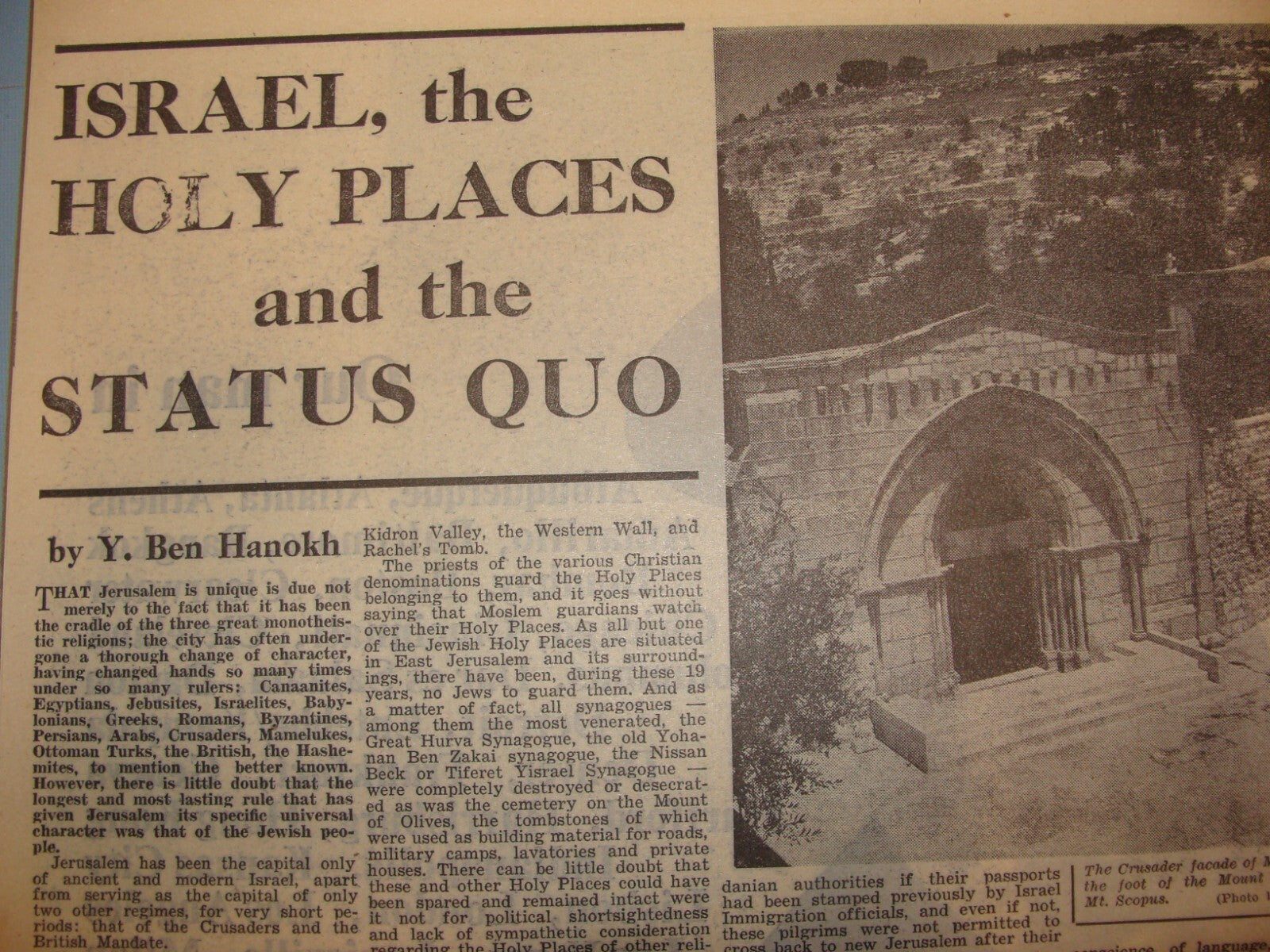 Newspaper Jewish 1967 Six Day War Jerusalem Post Israel Pilgrim EL AL Airlines