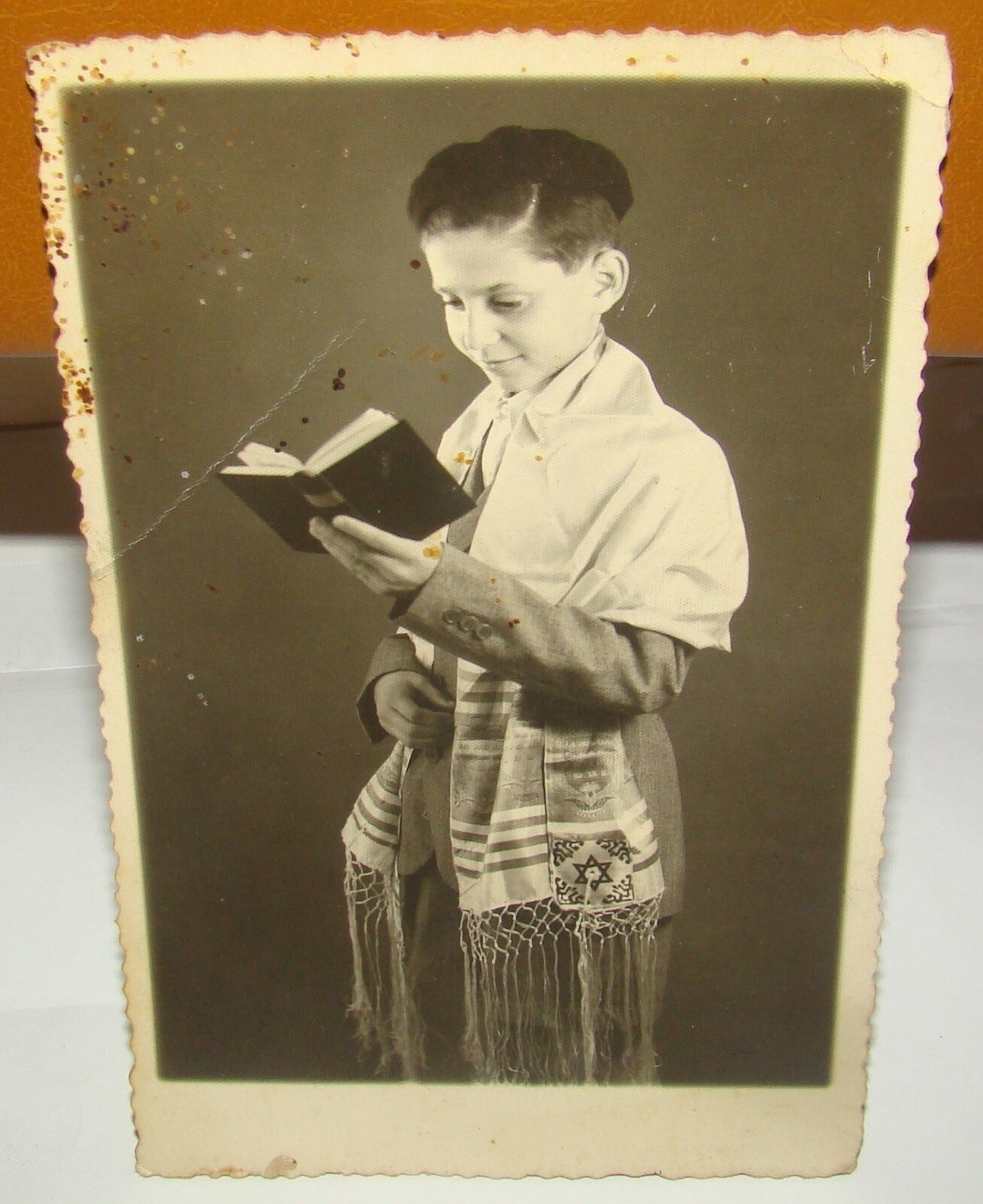 Photo Palestine Jewish Judaica Antique Bar Mitzvah Boy ? Europe ? Unknown Source