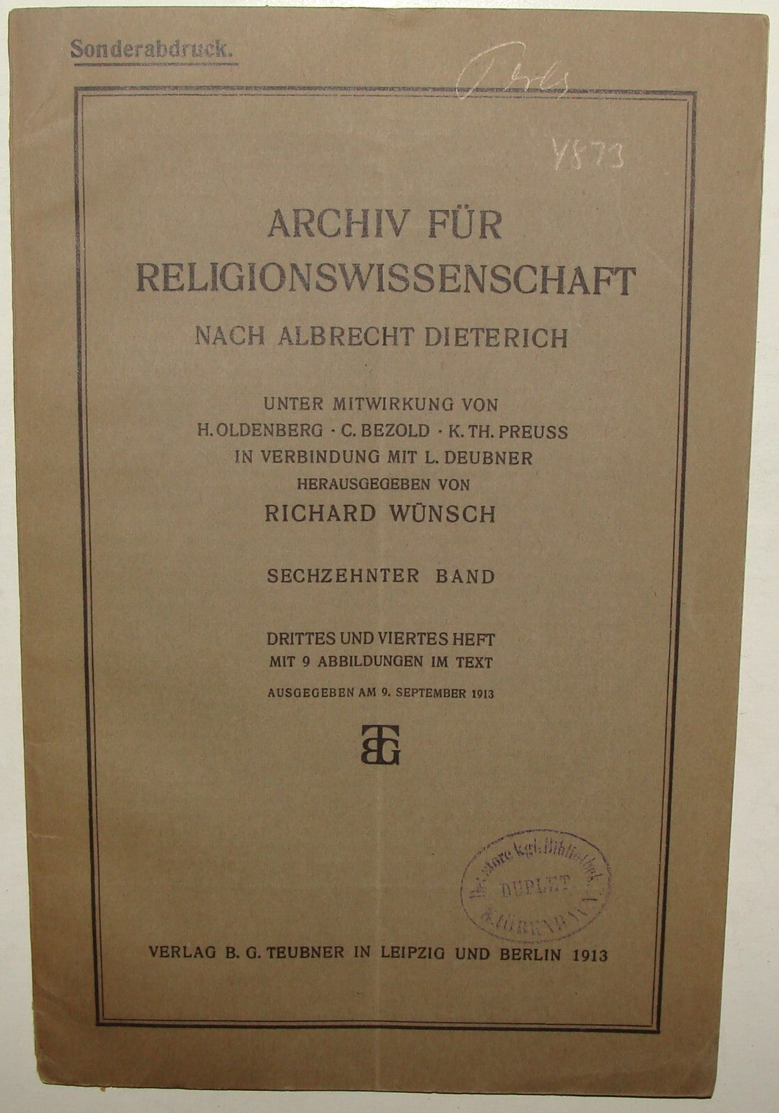 Germany Booklet Jewish Judaica 1913 German Religion Studies Biblical Talmud