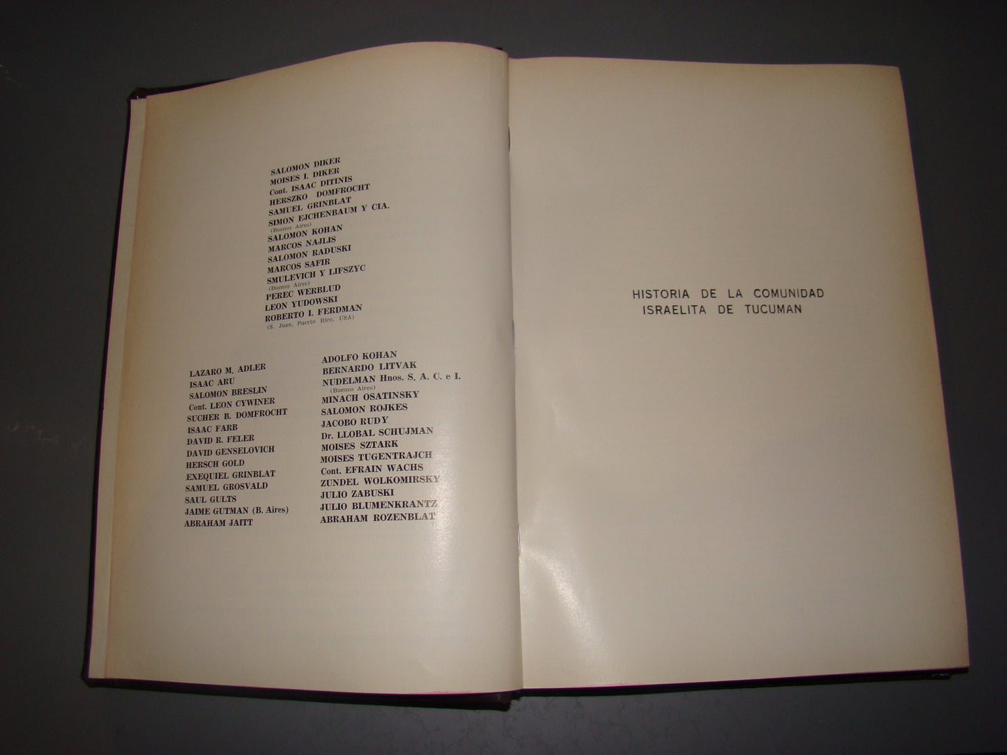 Book Jewish judaica Historia comunidad israelita Tucuman book 1971 1st Argentina
