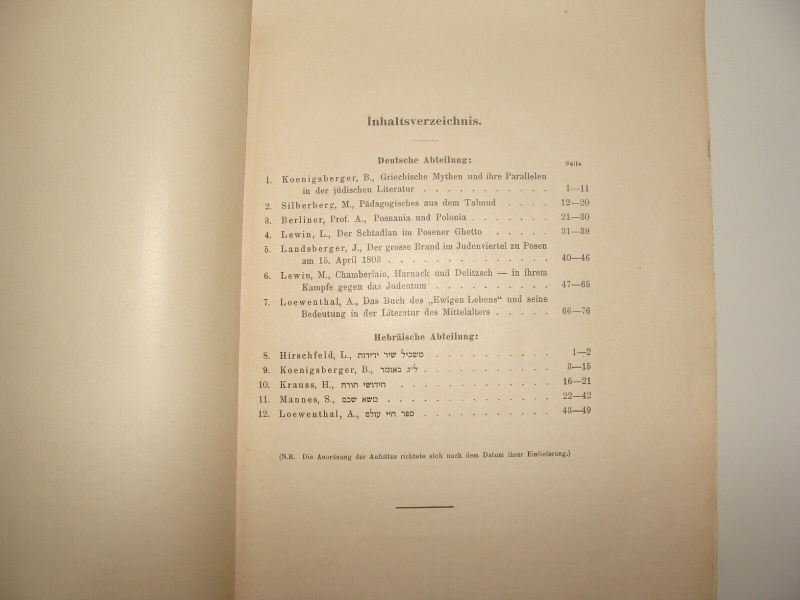 Germany Book Jewish Judaica Antique 1907 Hebrew German Rabbi Feilchenfeld