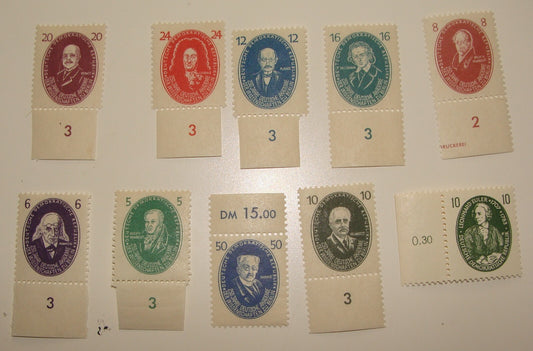 Germany 1950   250 years German Academy of Sciences Berlin Stamp Set