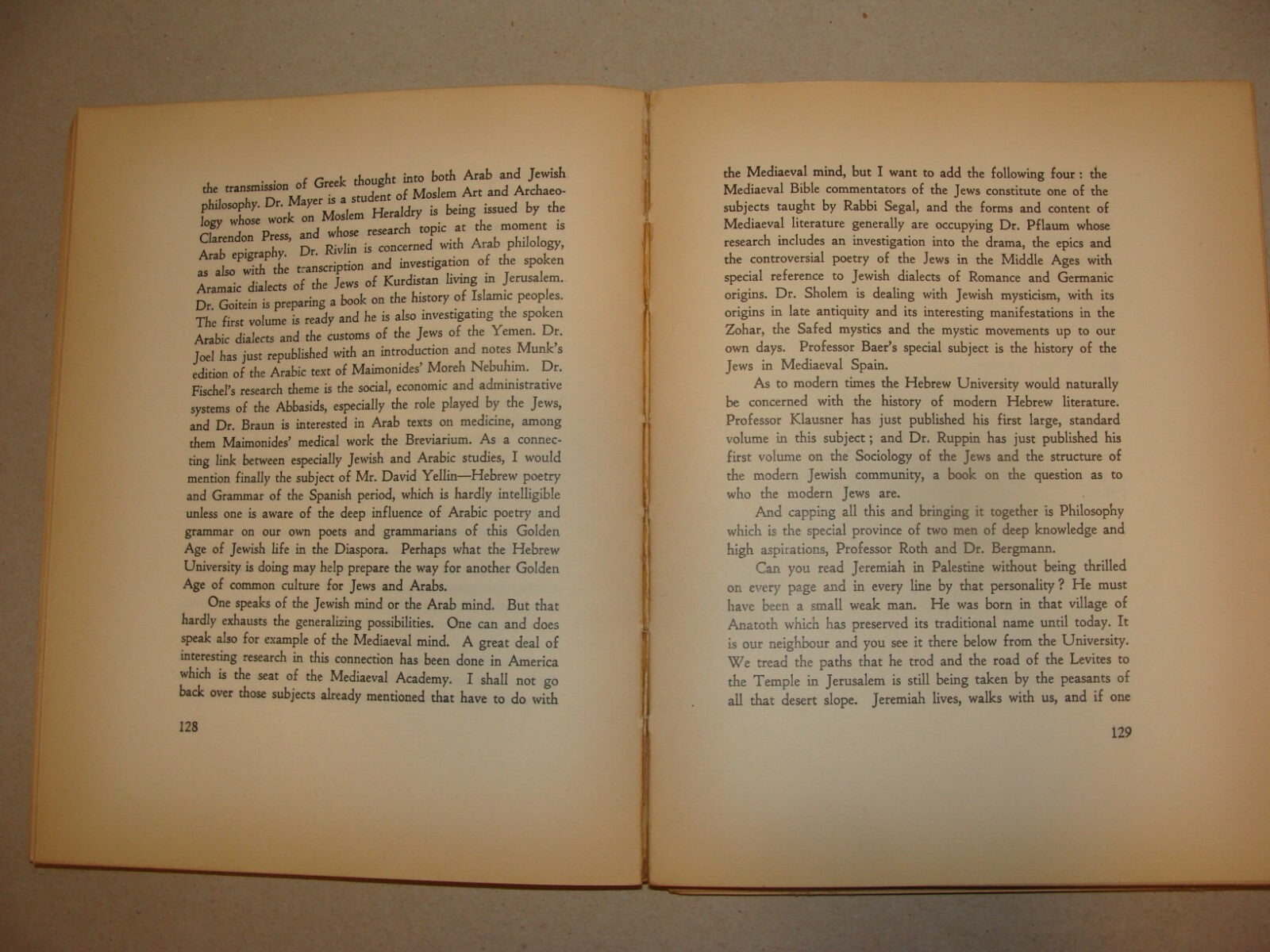 Book Jewish 1936 Palestine Israel Jerusalem Hebrew University Chancellor Magnes