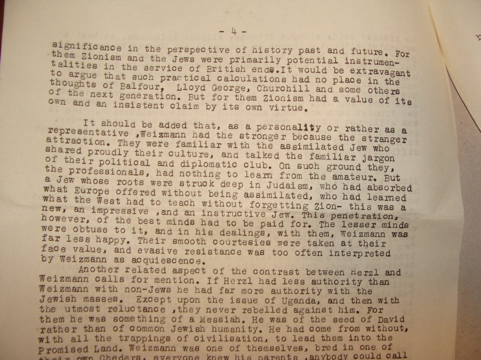 Paper Jewish Judaica 1962 Women Zionist Organization Chaim Weizmann Israel