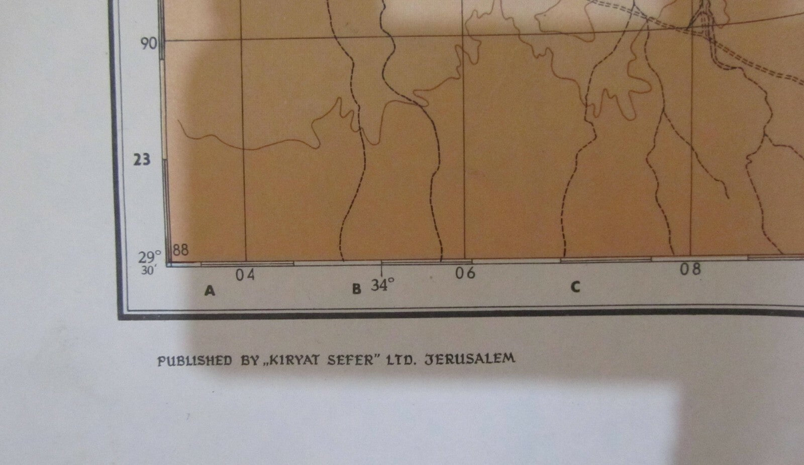 Map Jewish RARE 1952 ISRAEL An Up To Date of The Holy Land Hebrew Settlements