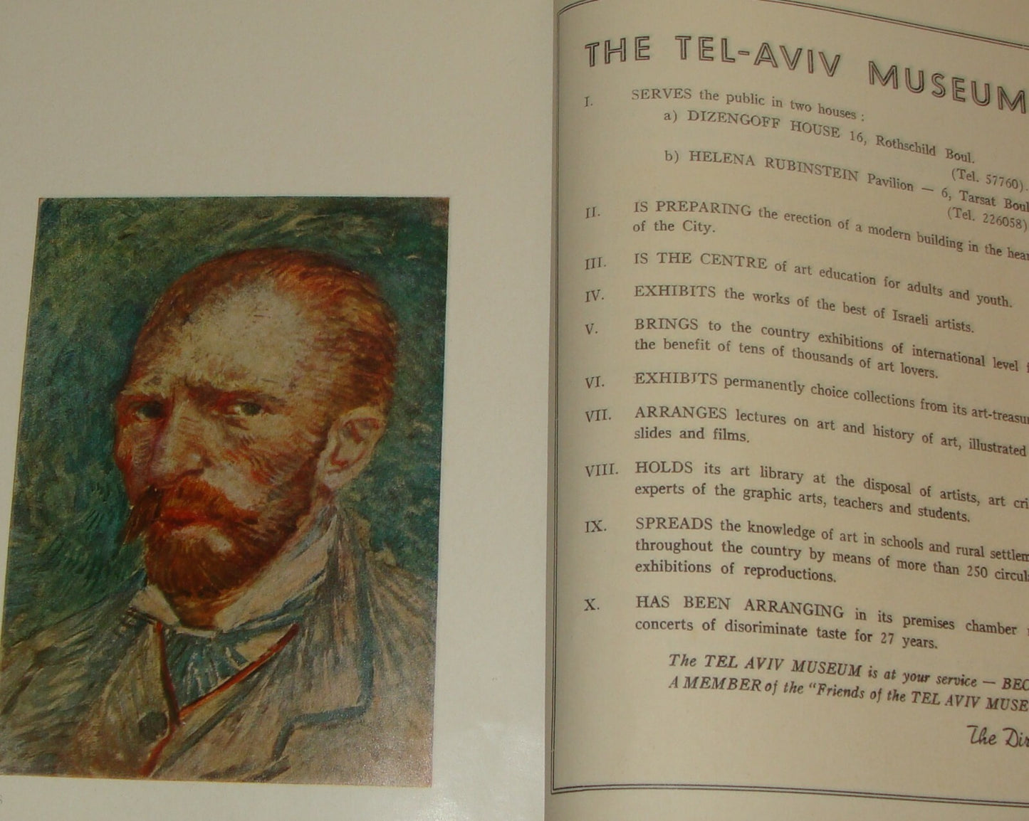 Booklet Israel VAN GOGH 1963 Art Museum Tel Aviv Catalog Catalogue Hebrew