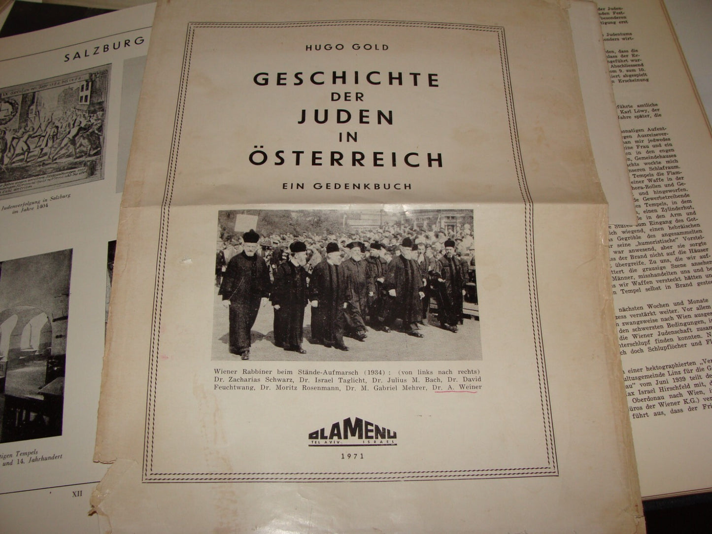 Book Jewish Judaica Austria Jews History 1971 In German Photos