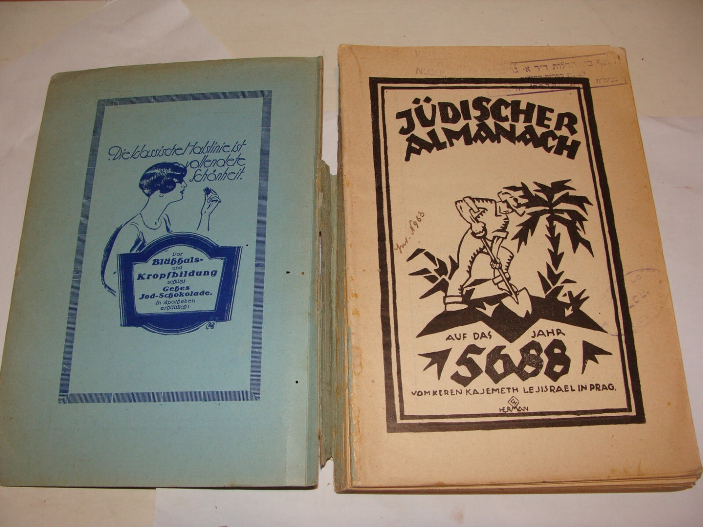 Book Jewish Judaica 1928 National Fund German Czech Prague Zionist Palestine