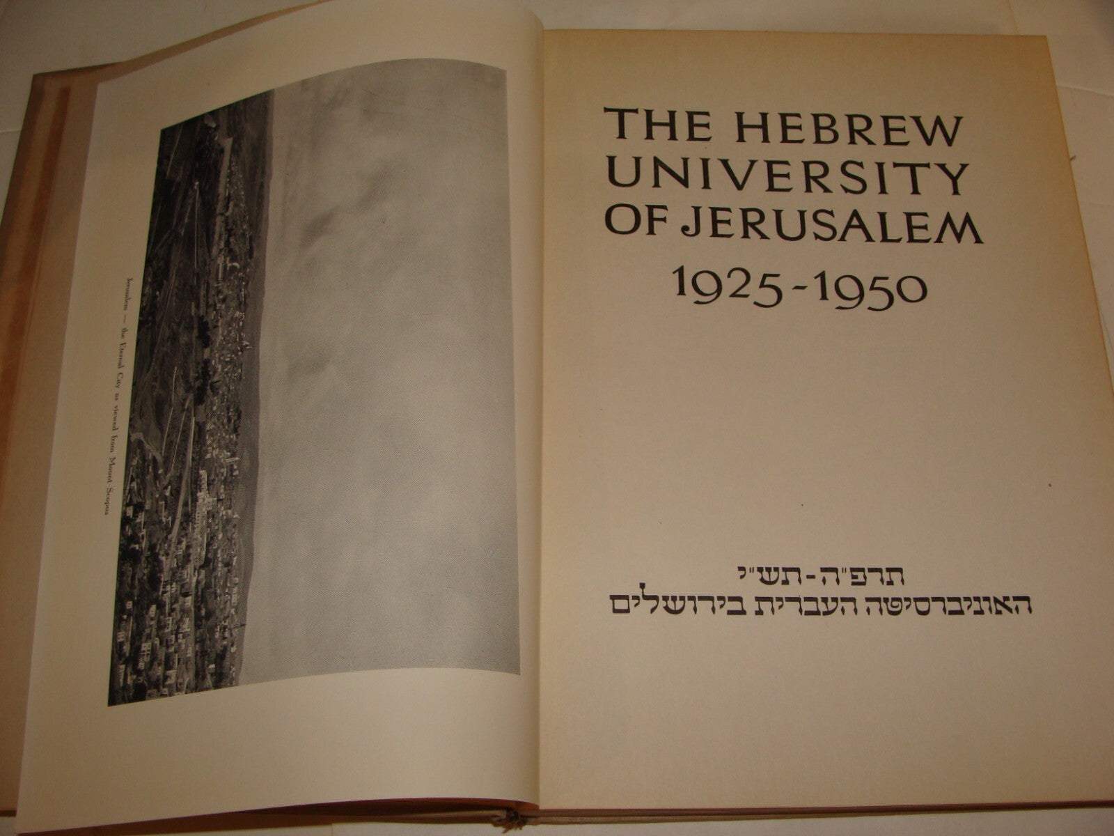 Book Jewish Judaica Hebrew University Of Jerusalem 1925-1950 Semi Jubilee Photos