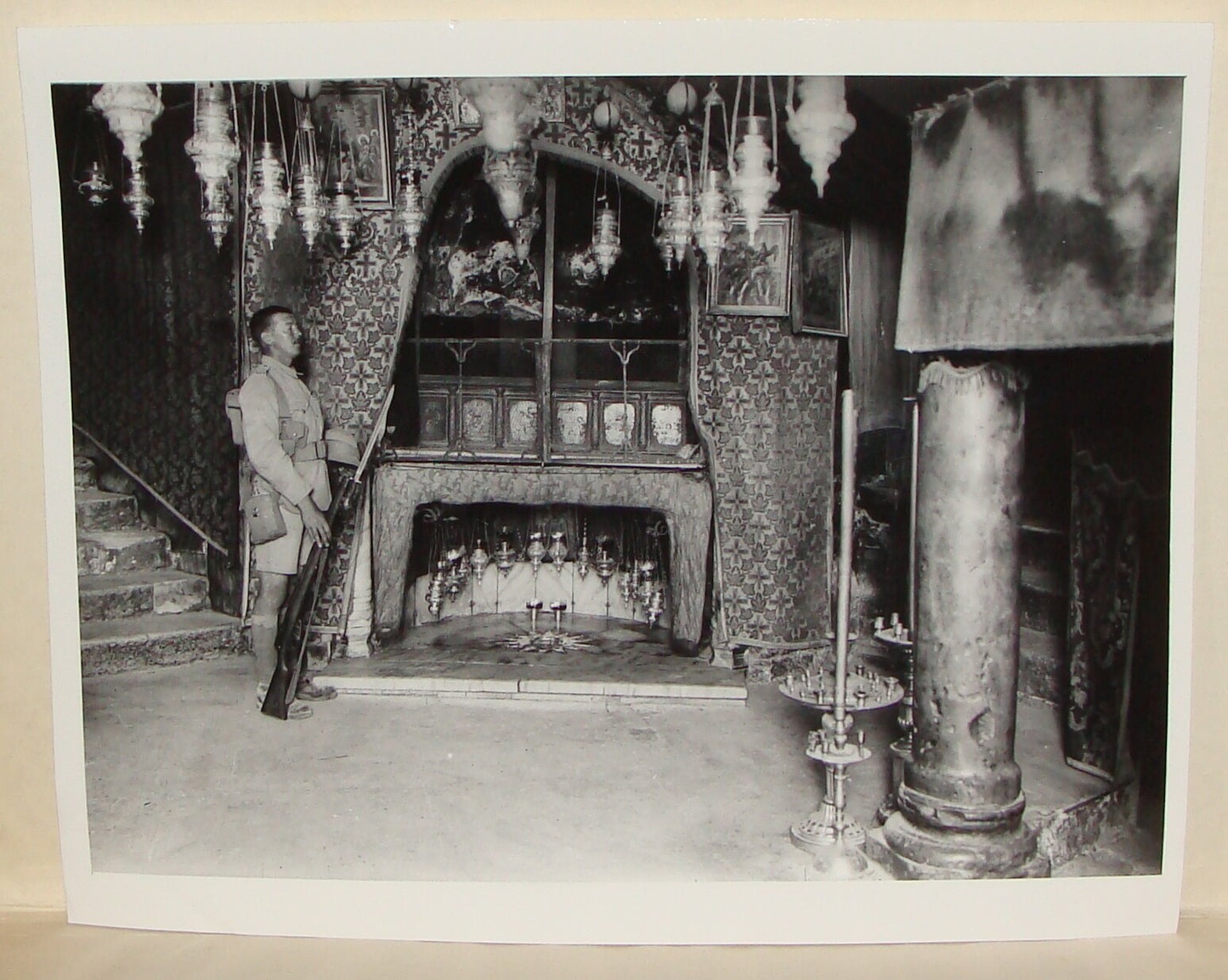 Photo Print Palestine Israel Church of the Nativity Bethlehem Guard 1917 MATSON