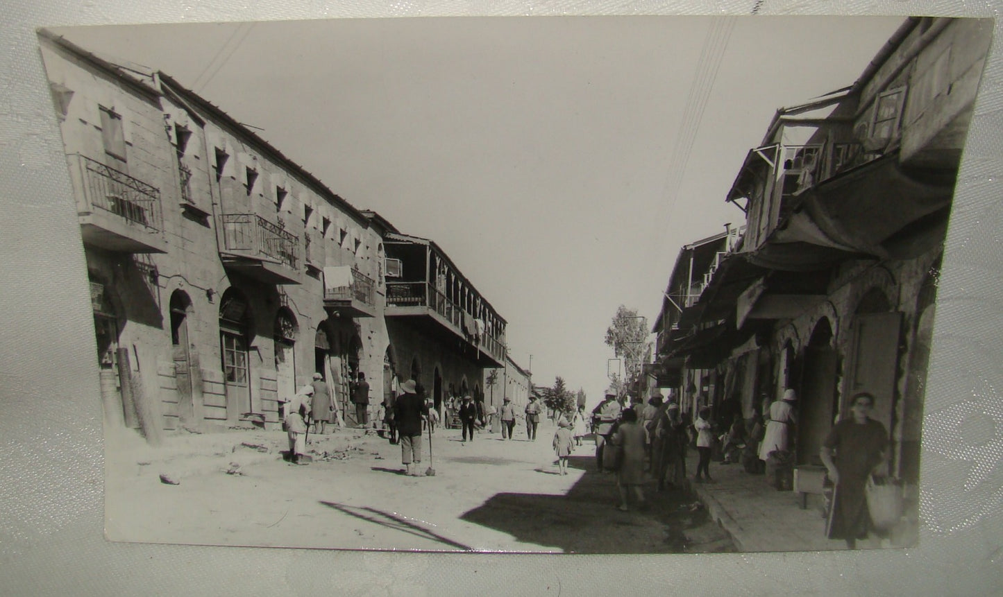 Photo Jewish Judaica 1931 Jerusalem Bukharim Quarter Market Copy