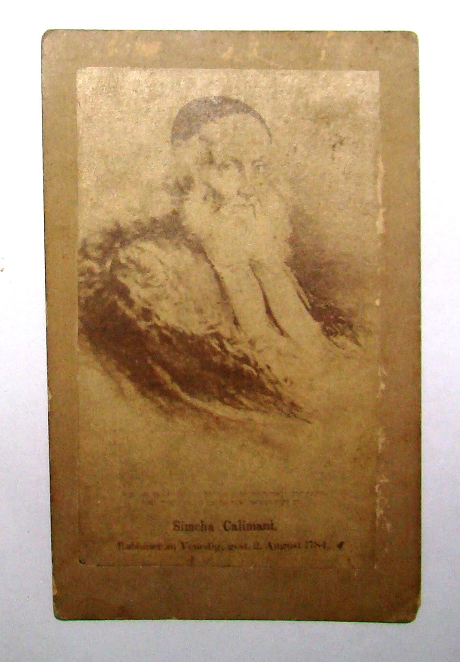 Photo Jewish judaica antique rabbi SIMCHA CALIMANI Venezia Venice Italy RARE