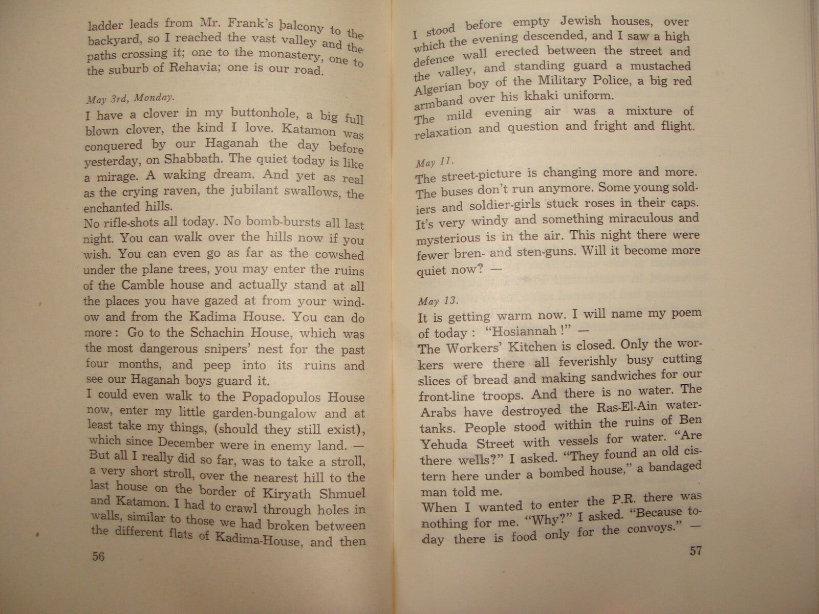 Israel Army Jewish Judaica Israeli Hebrew 1950 JERUSALEM WAR DIARY Independence