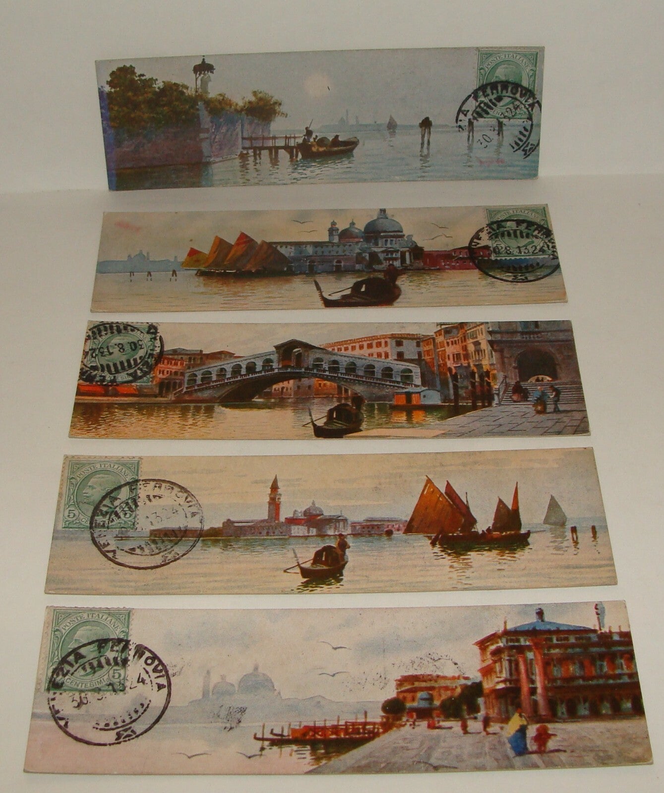 1913 VENEZIA Venice Italy Rectangle Postcard Lot x5