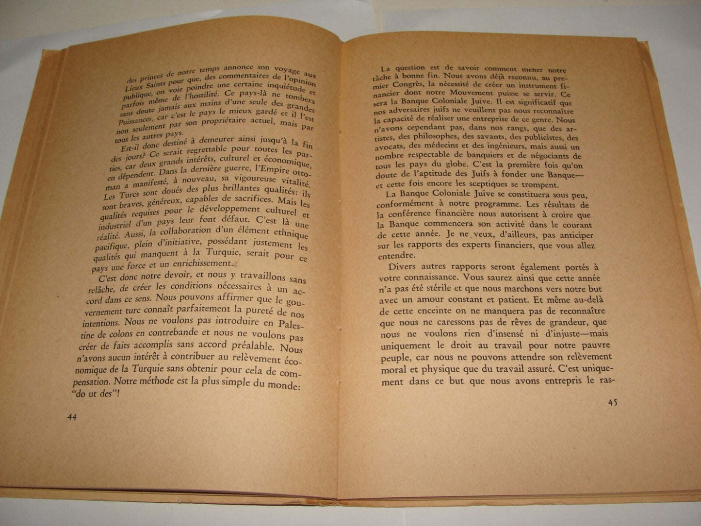 Book Jewish Judaica 1947 Palestine Israel HERZL Zionist Congress French