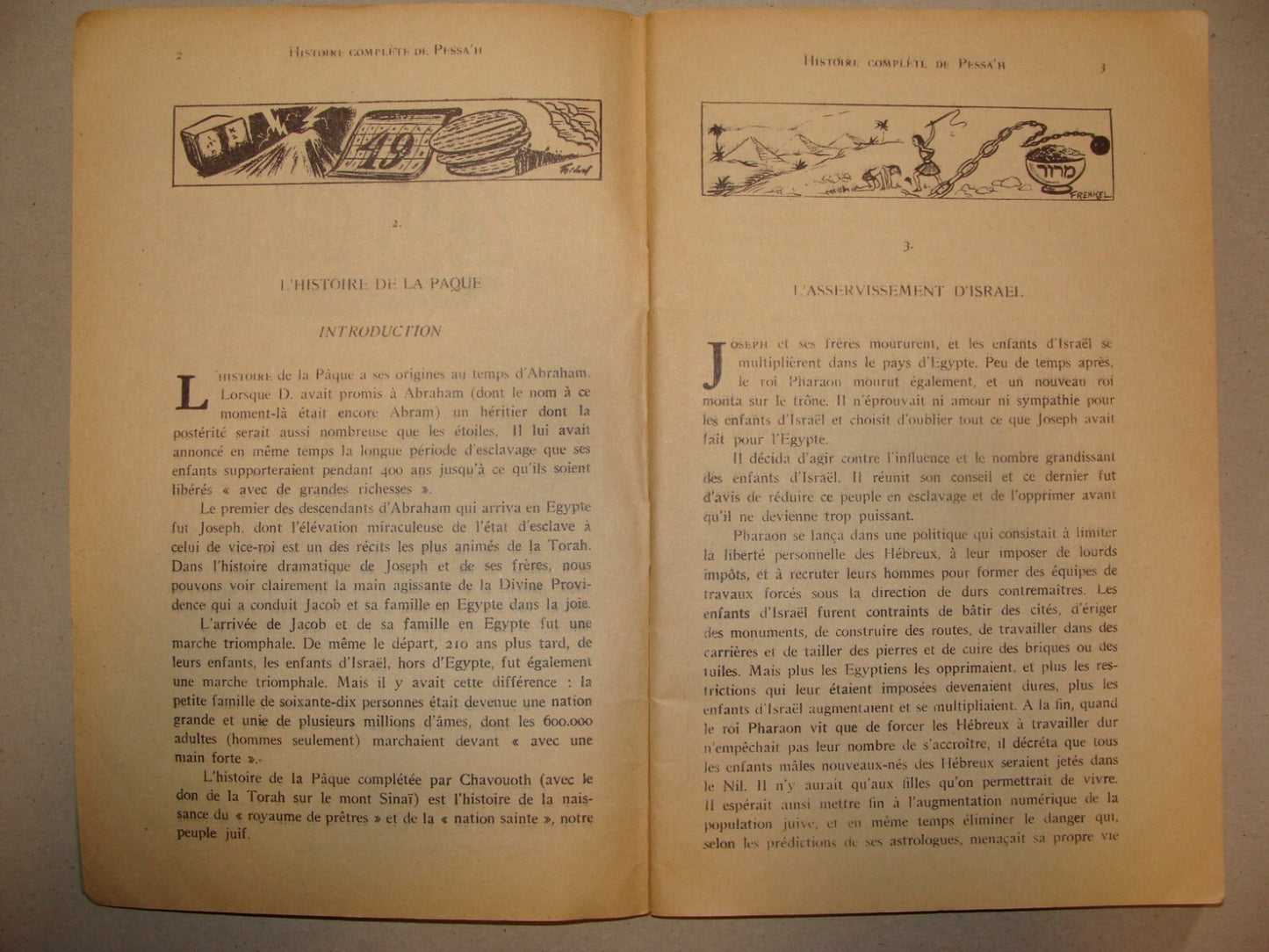 Book Jewish Judaica 1955 French France PASSOVER Chabad Lubavitch Rabbi History
