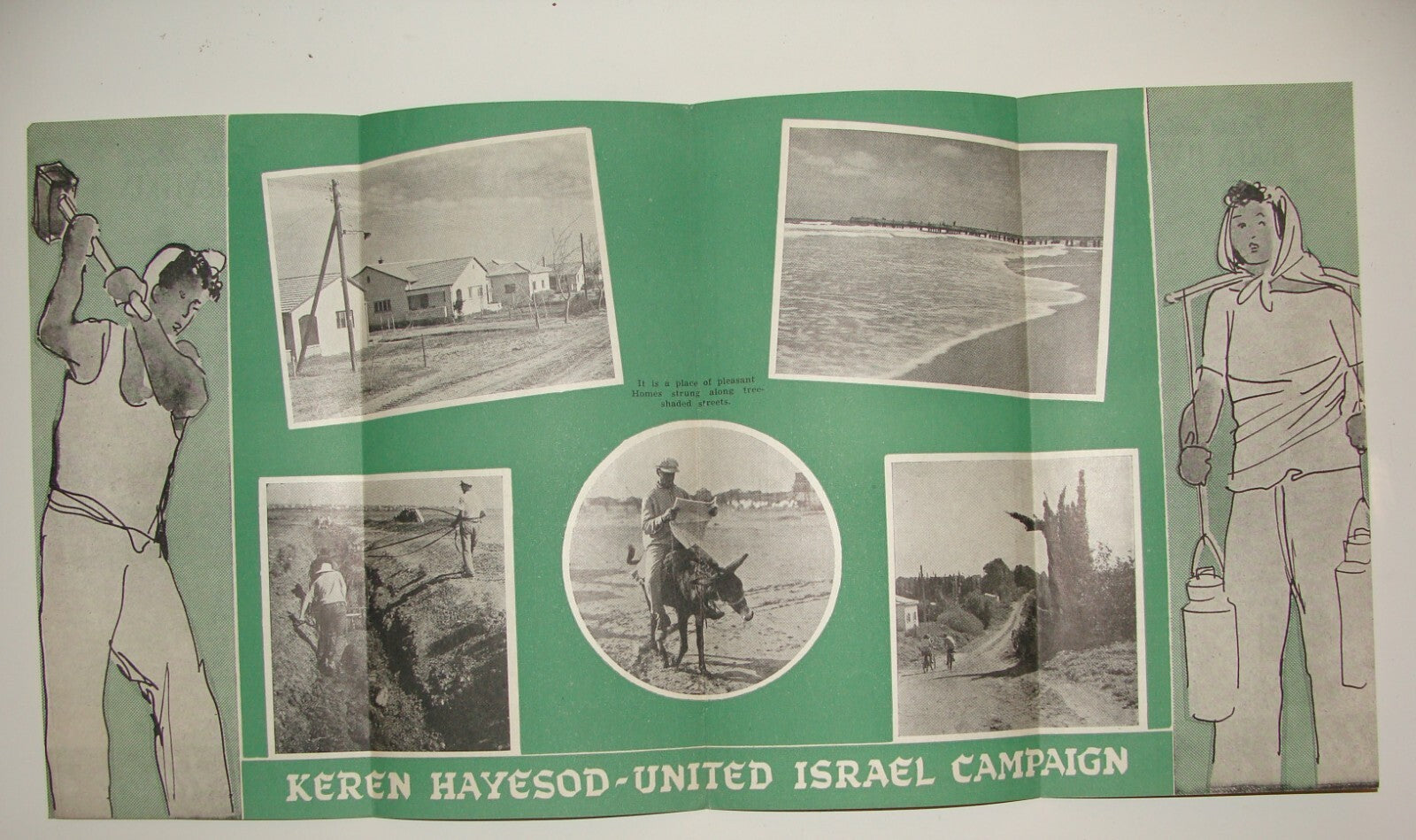 $ Keren Hayesod Jewish Judaica 1950s Israel Israeli Zionist Brochure KFAR VITKIN