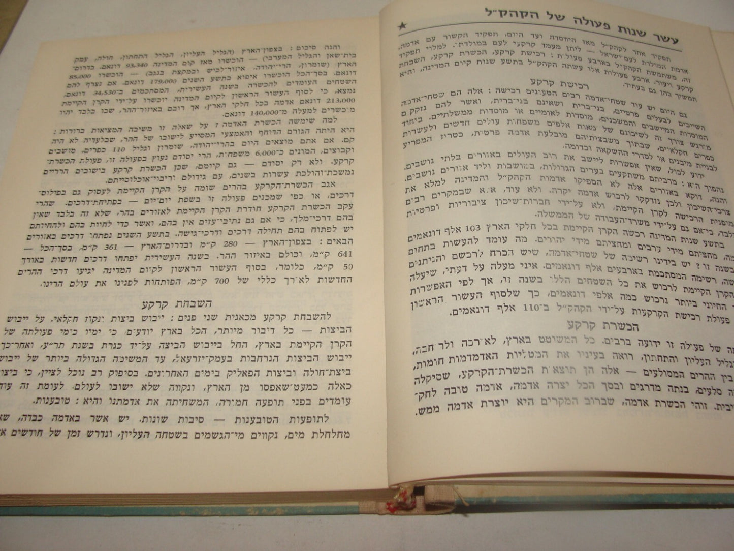 Book Jewish Judaica 1958 Israel Israeli Hebrew 10 Years Anniversary Zionist