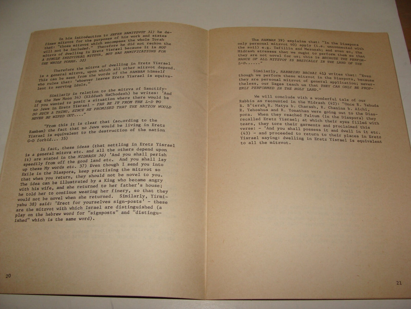 Booklet Israel Judaica Judaica MITZVAH OF ALIYAH Zionist Settling Rabbi Druckman