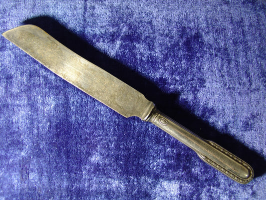 Jewish judaica antique silver plate knife for sabbath