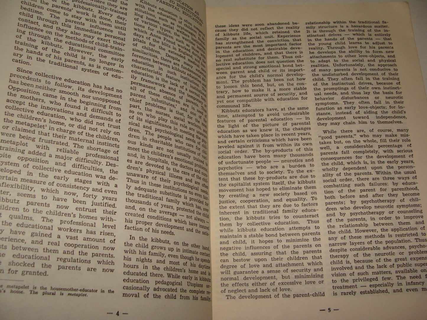 Book Jewish Judaica 1961 Israel Israeli KIBBUTZ COLLECTIVE EDUCATION Zionism