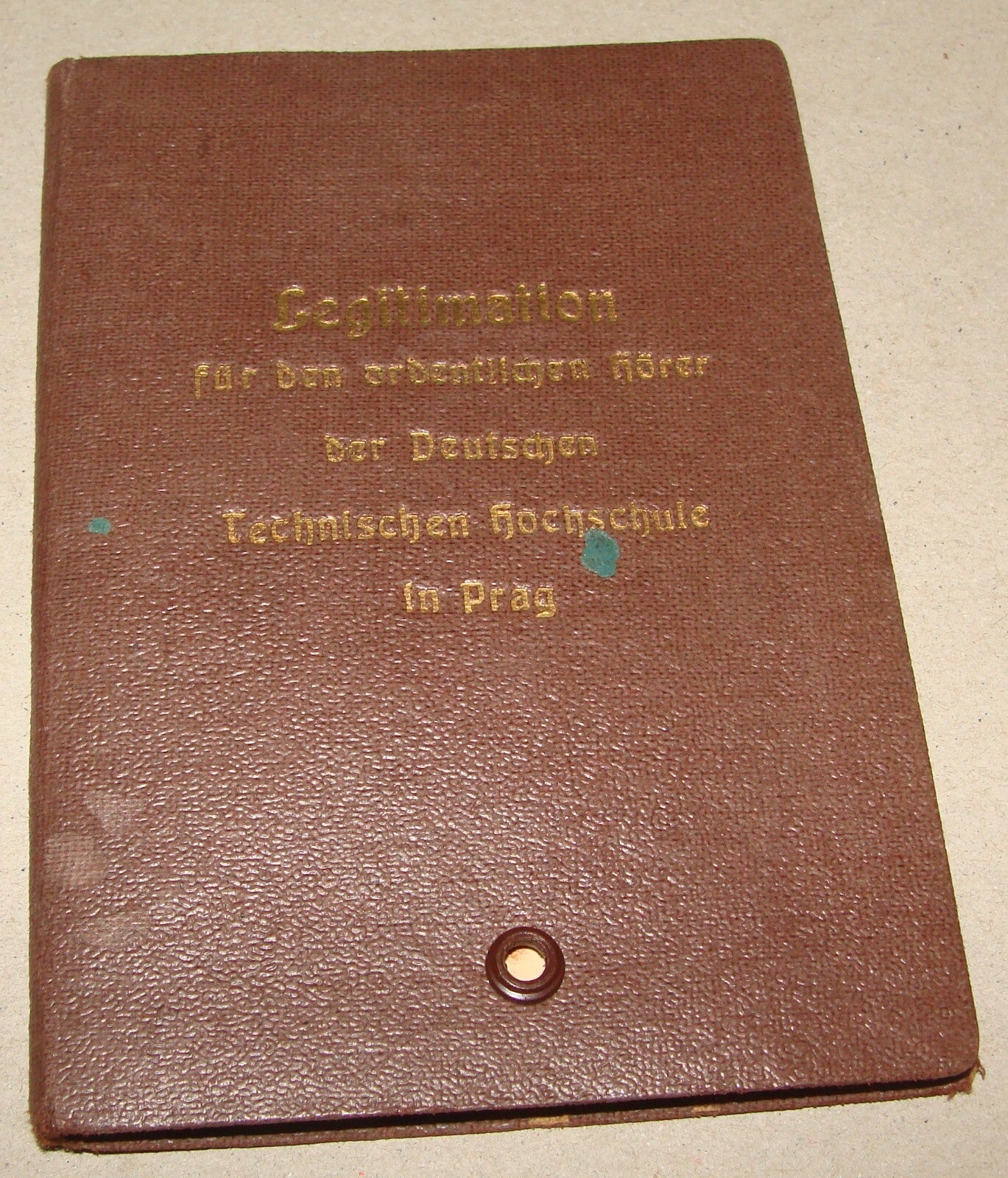 Card Jewish 1930 Technische Hochschule Prag German Certificate Universtiy RATNER